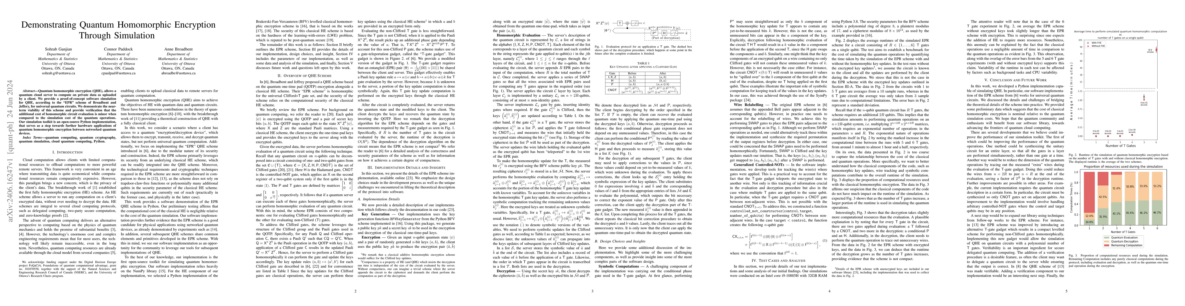 Thumbnail for Demonstrating Quantum Homomorphic Encryption Through Simulation