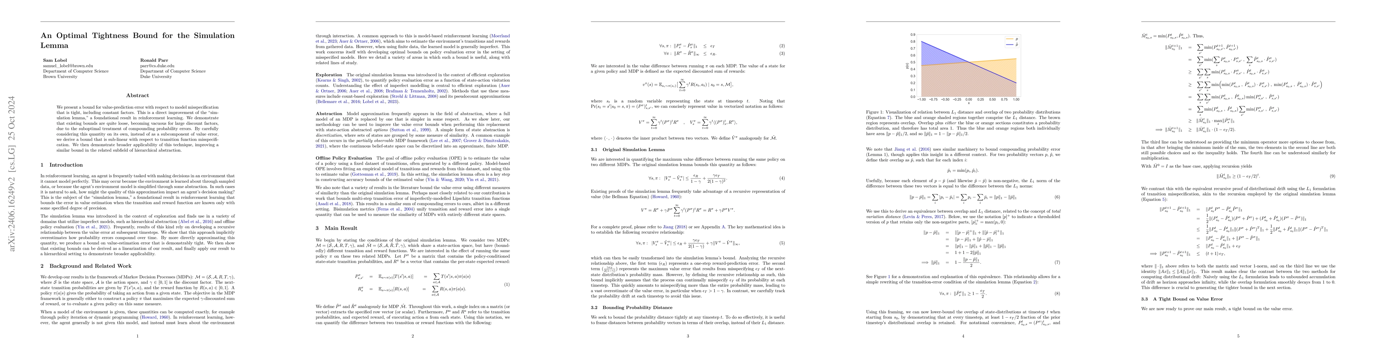 Thumbnail for An Optimal Tightness Bound for the Simulation Lemma