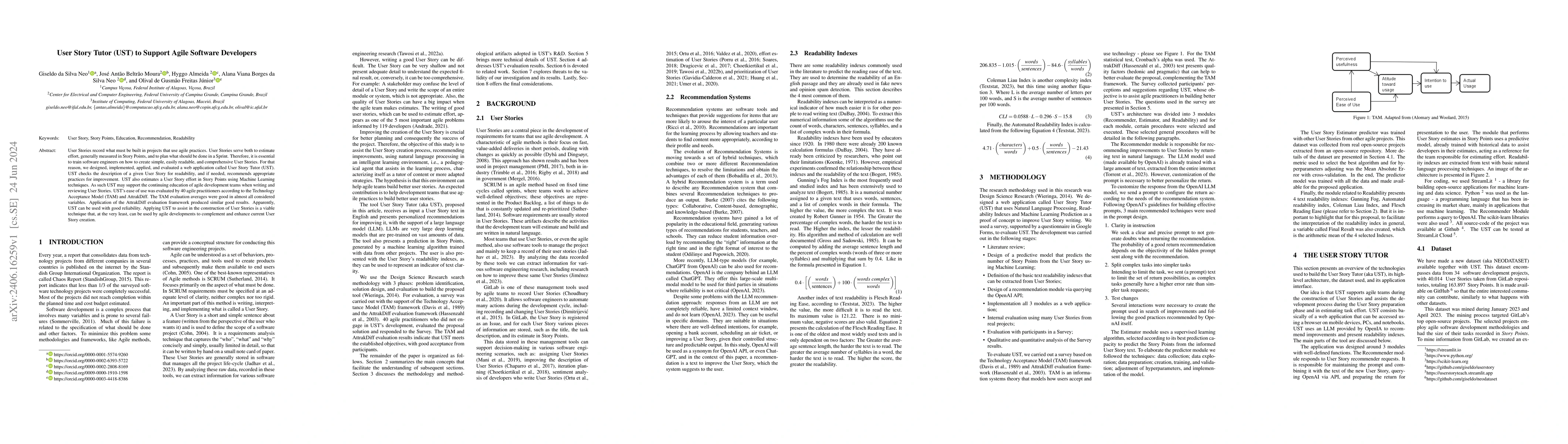 Thumbnail for User Story Tutor (UST) to Support Agile Software Developers