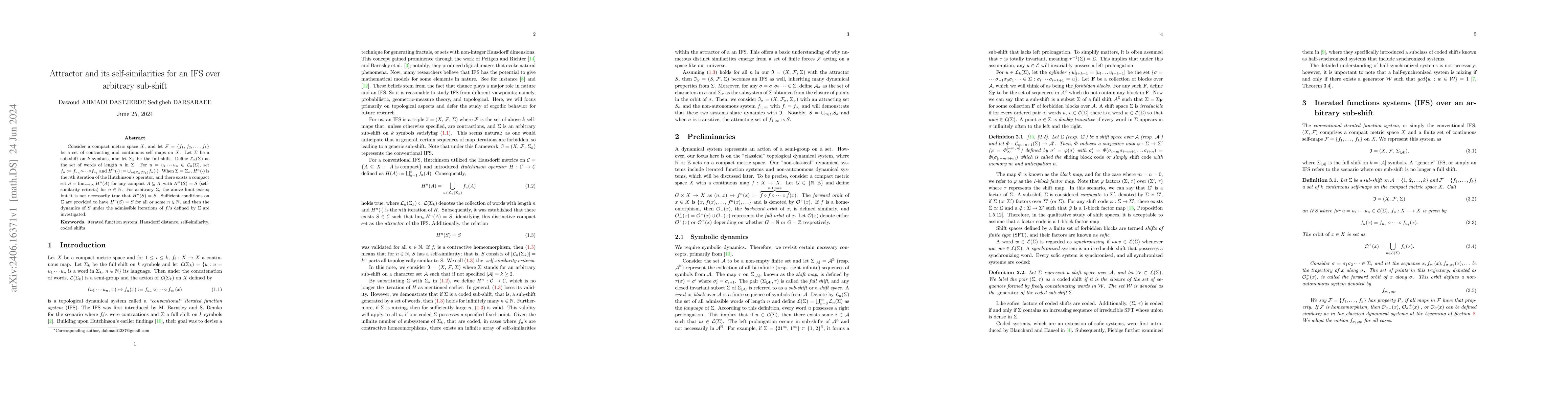 Thumbnail for Attractor and its self-similarities for an IFS over arbitrary sub-shift