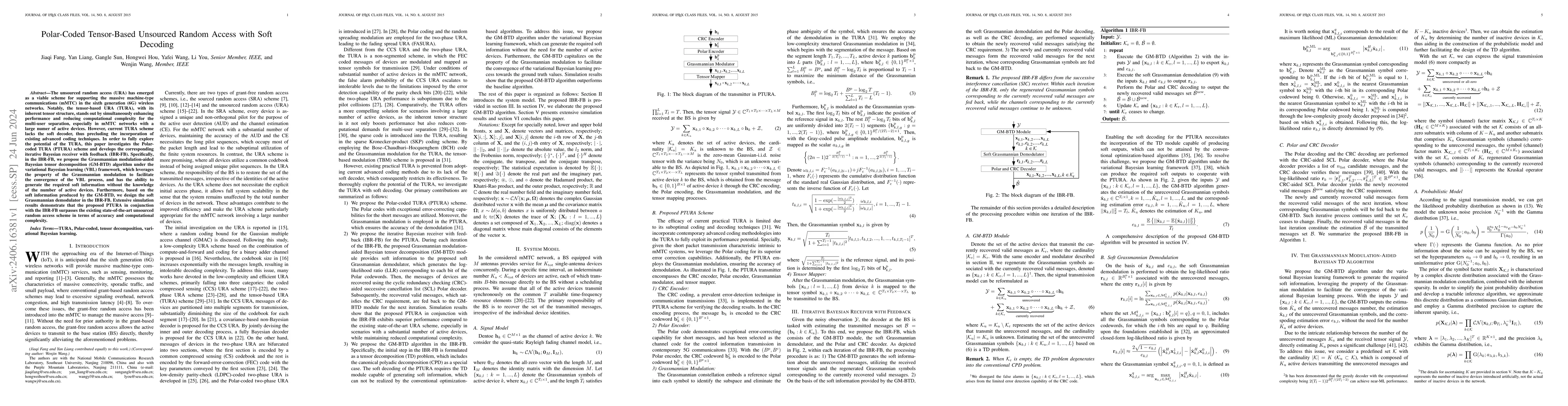 Thumbnail for Polar-Coded Tensor-Based Unsourced Random Access with Soft Decoding