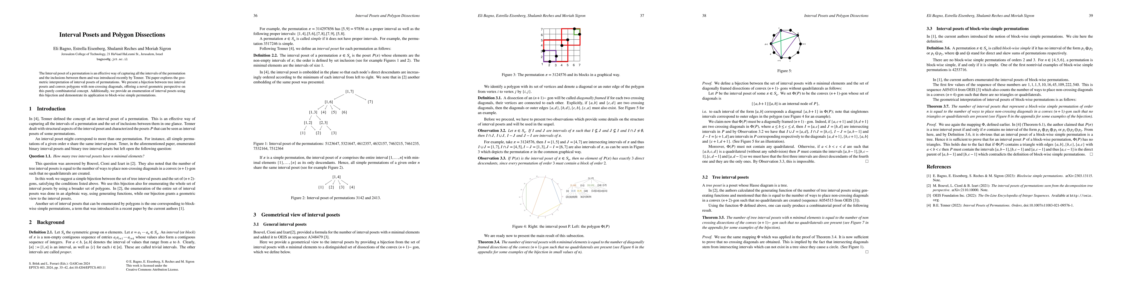 Thumbnail for Interval Posets and Polygon Dissections