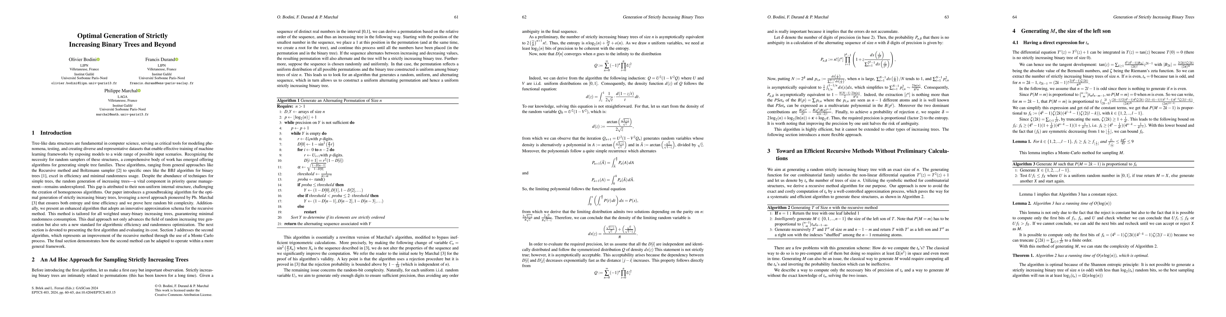 Thumbnail for Optimal Generation of Strictly Increasing Binary Trees and Beyond