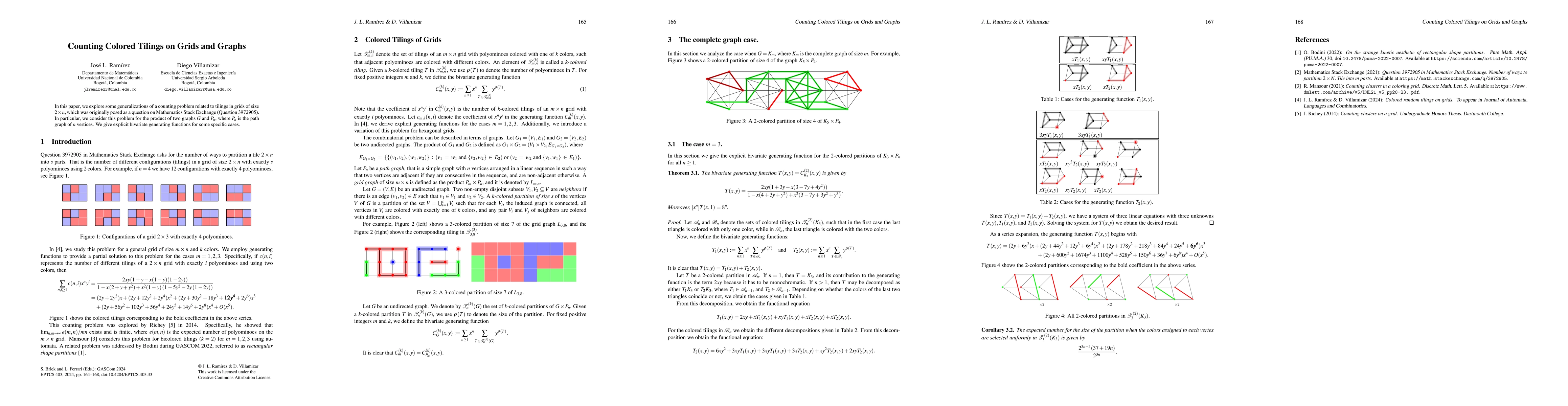 Thumbnail for Counting Colored Tilings on Grids and Graphs
