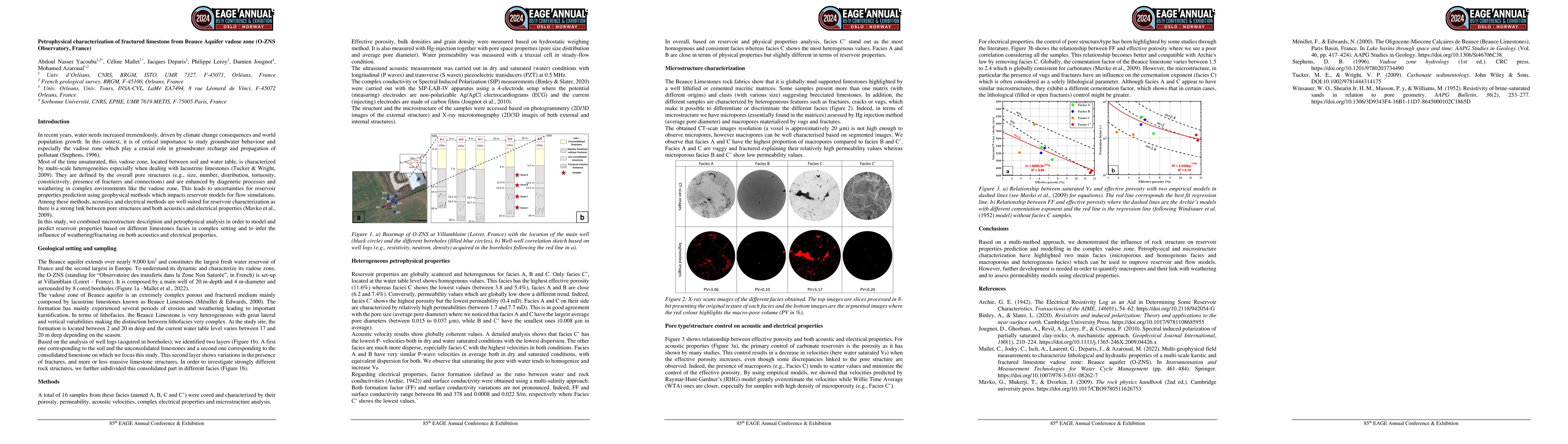 Thumbnail for Petrophysical Characterization of Fractured Limestone from Beauce
  Aquifer Vadose Zone (O-ZNS Observatory, France)