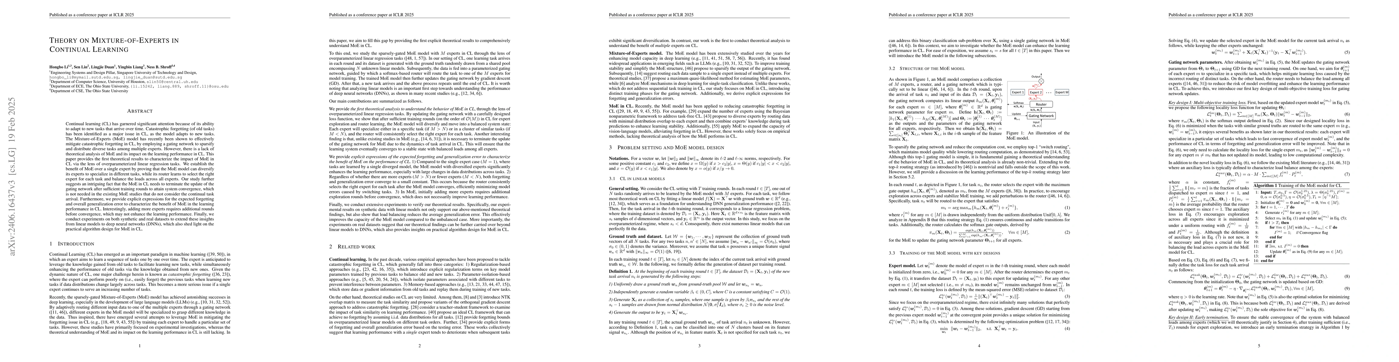 Thumbnail for Theory on Mixture-of-Experts in Continual Learning