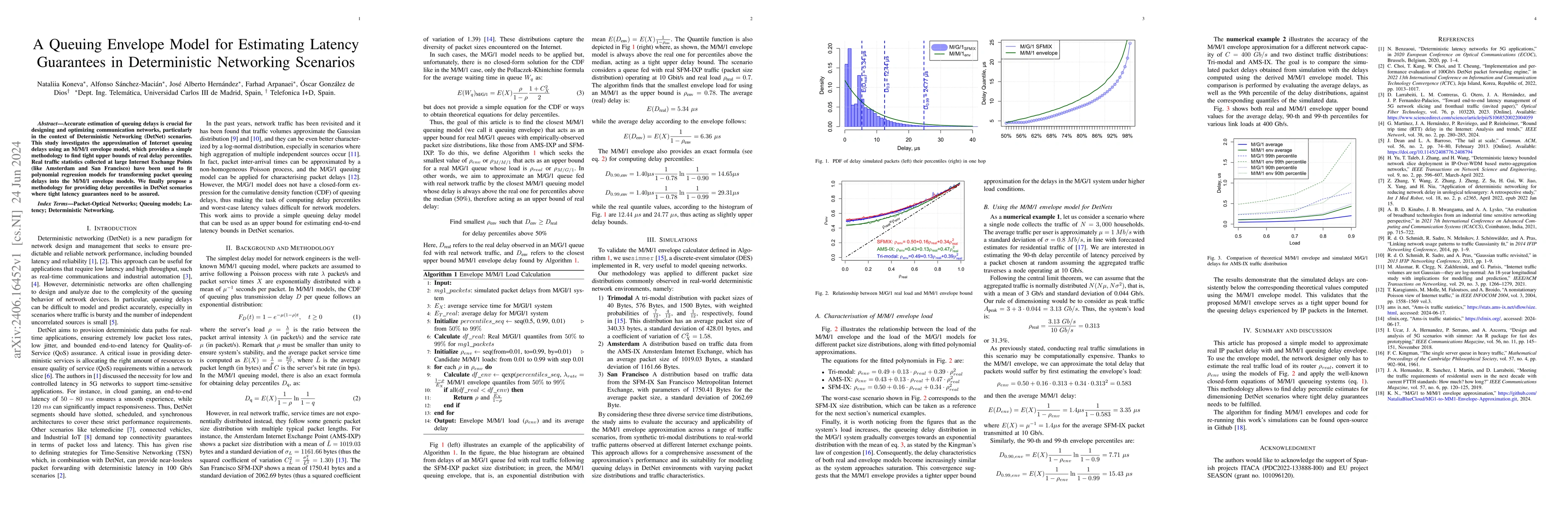 Thumbnail for A Queuing Envelope Model for Estimating Latency Guarantees in
  Deterministic Networking Scenarios