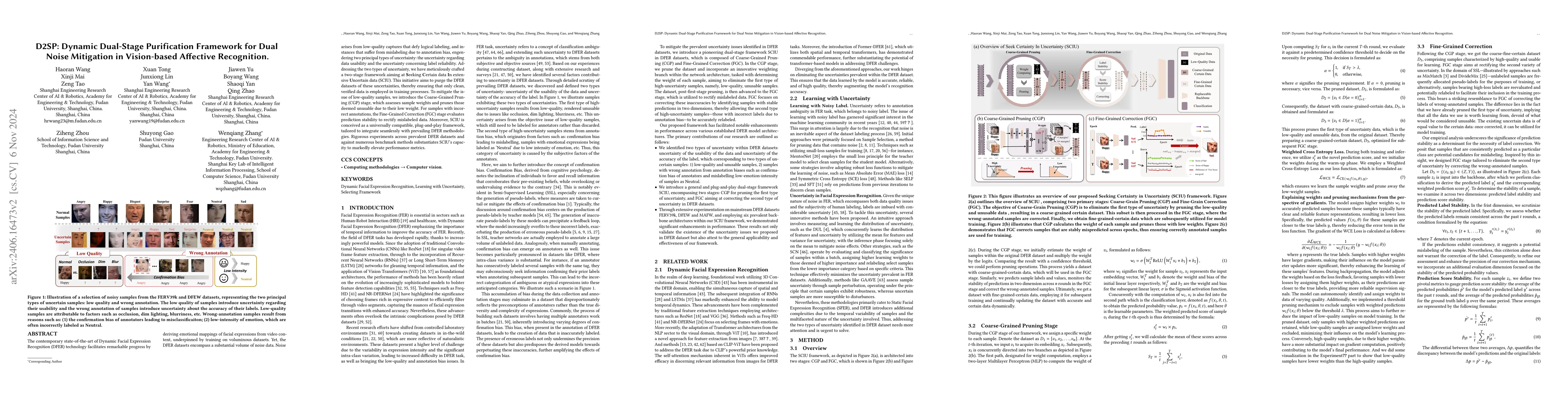 Thumbnail for Seeking Certainty In Uncertainty: Dual-Stage Unified Framework Solving
  Uncertainty in Dynamic Facial Expression Recognition