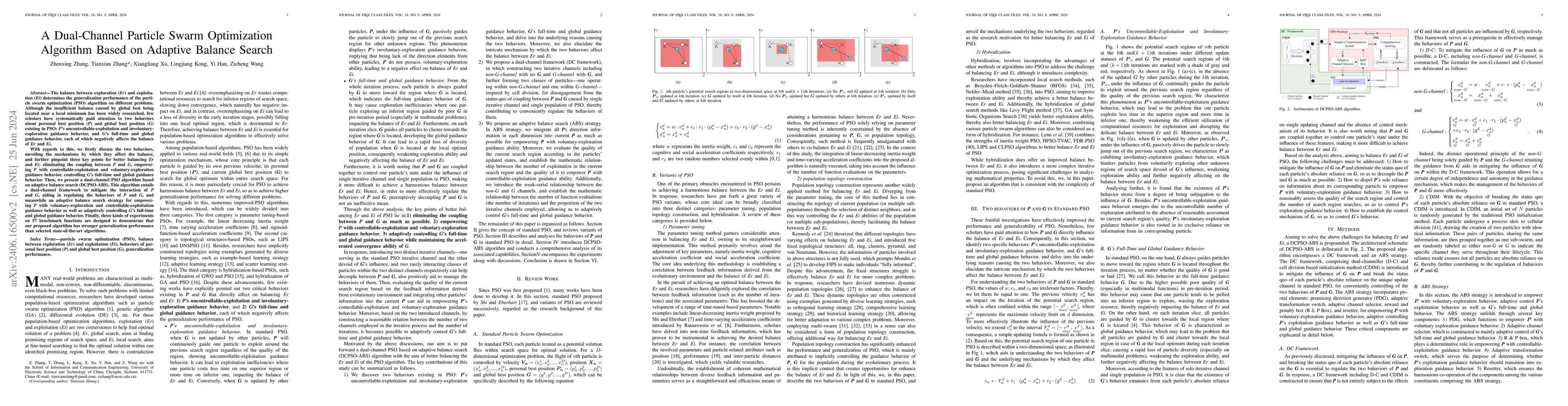 Thumbnail for A Dual-Channel Particle Swarm Optimization Algorithm Based on Adaptive
  Balance Search
