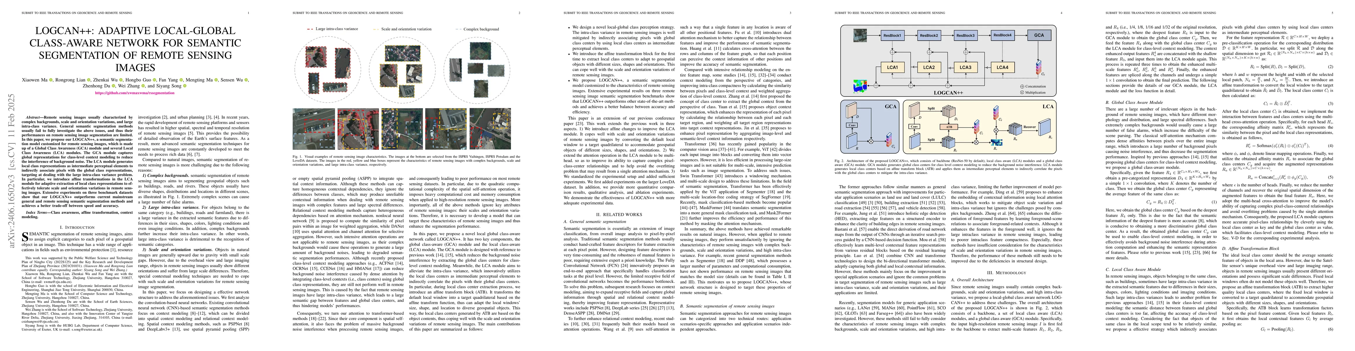 Thumbnail for LOGCAN++: Adaptive Local-global class-aware network for semantic
  segmentation of remote sensing imagery