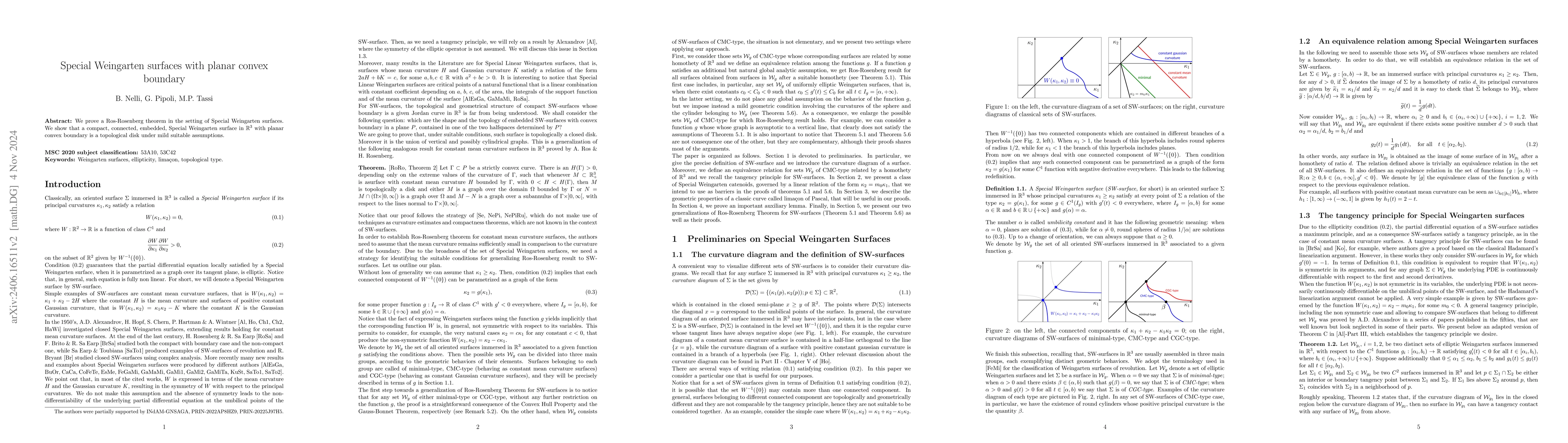 Thumbnail for Special Weingarten surfaces with planar convex boundary