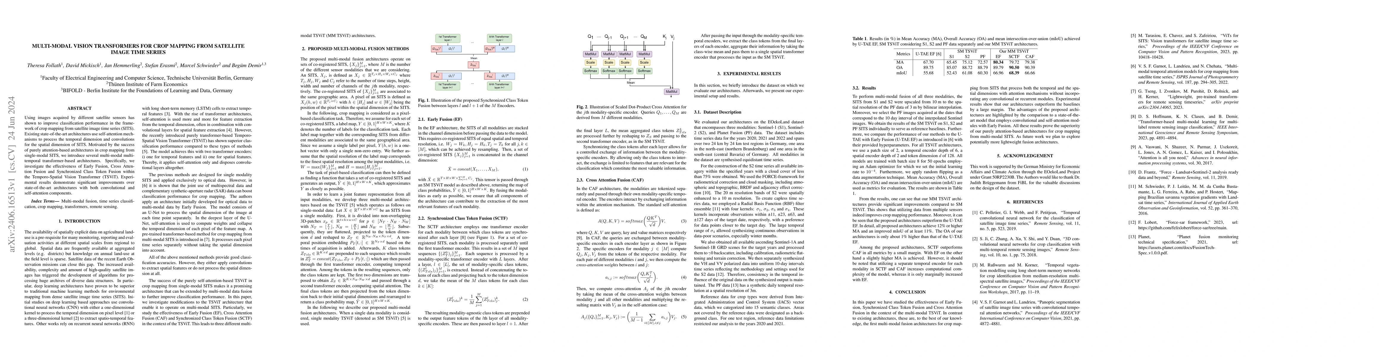Thumbnail for Multi-Modal Vision Transformers for Crop Mapping from Satellite Image
  Time Series