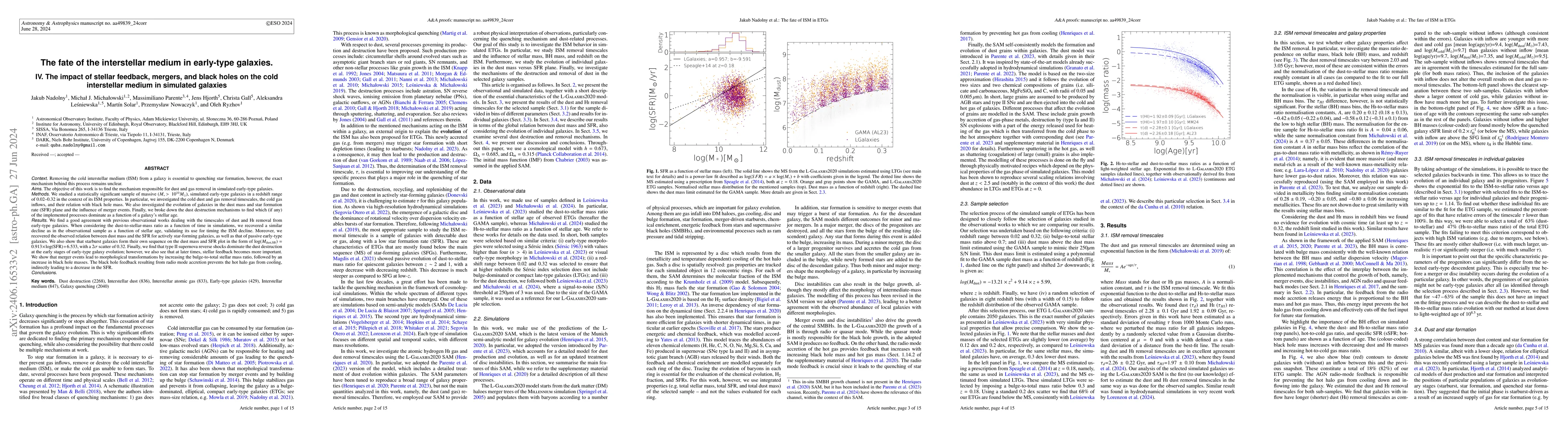 Thumbnail for The fate of the interstellar medium in early-type galaxies. IV. The
  impact of stellar feedback, mergers, and black holes on the cold ISM in
  simulated galaxies