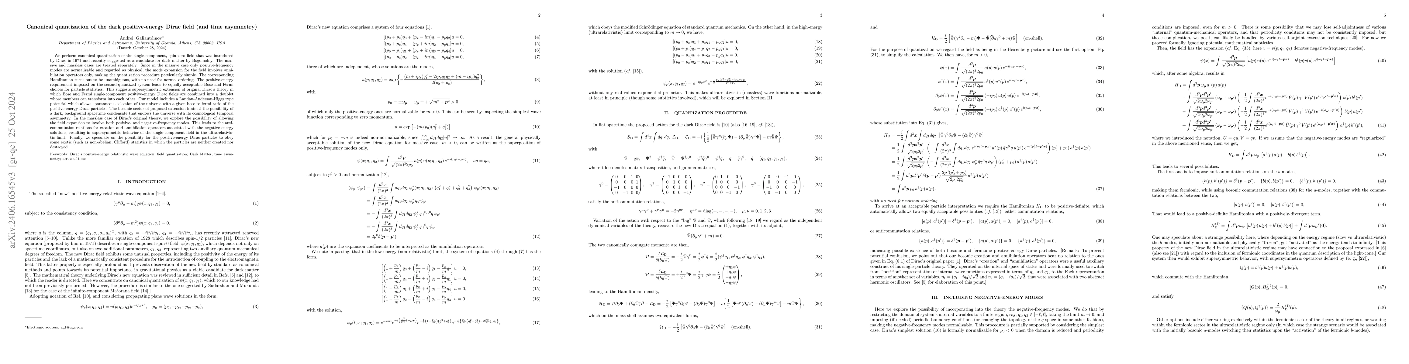 Thumbnail for Canonical quantization of the dark Dirac field and time asymmetry