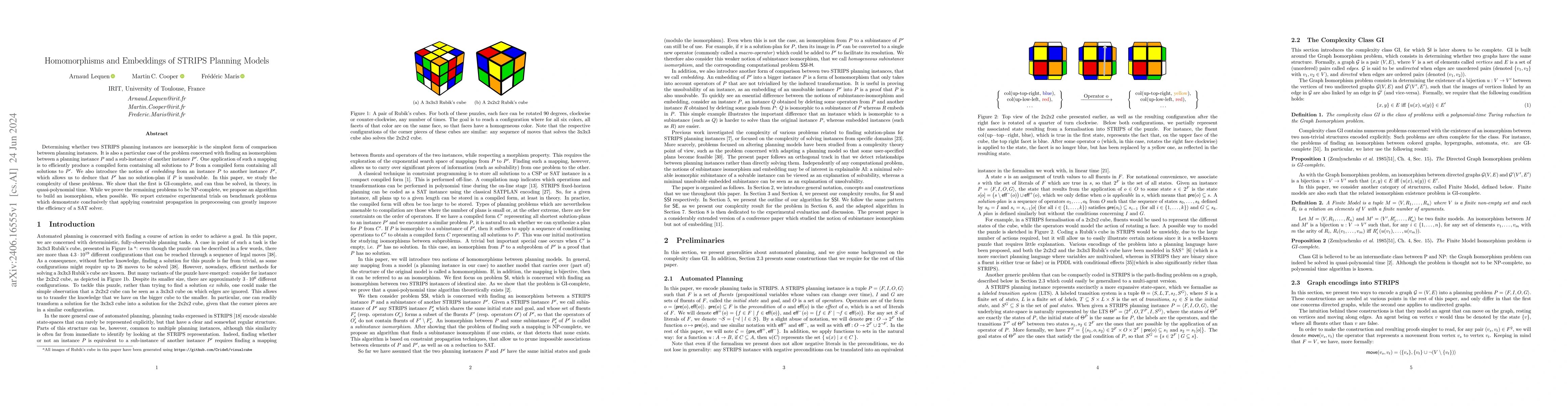 Thumbnail for Homomorphisms and Embeddings of STRIPS Planning Models