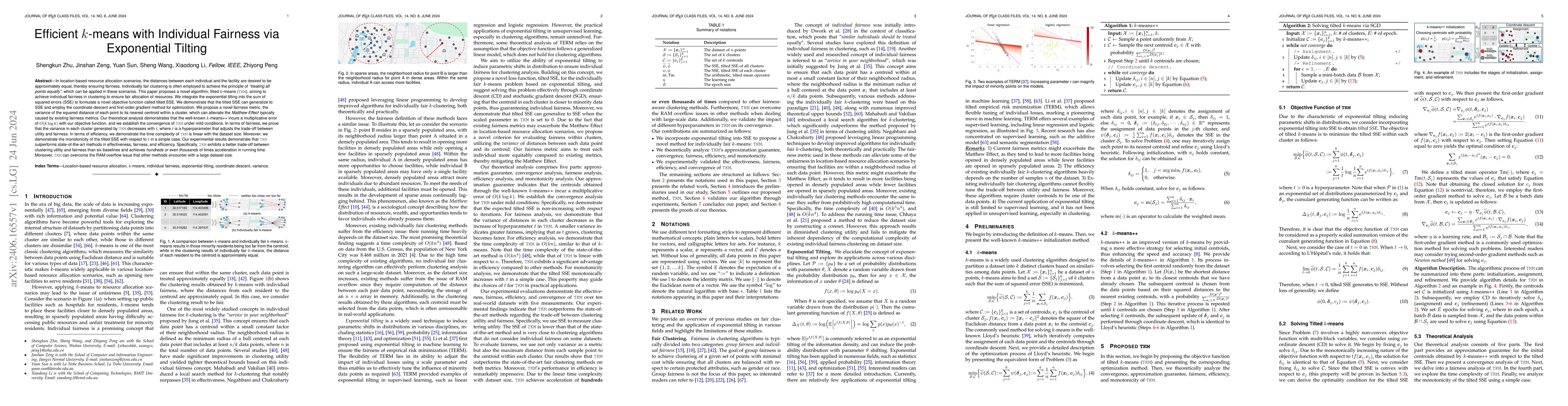 Thumbnail for Efficient k-means with Individual Fairness via Exponential Tilting