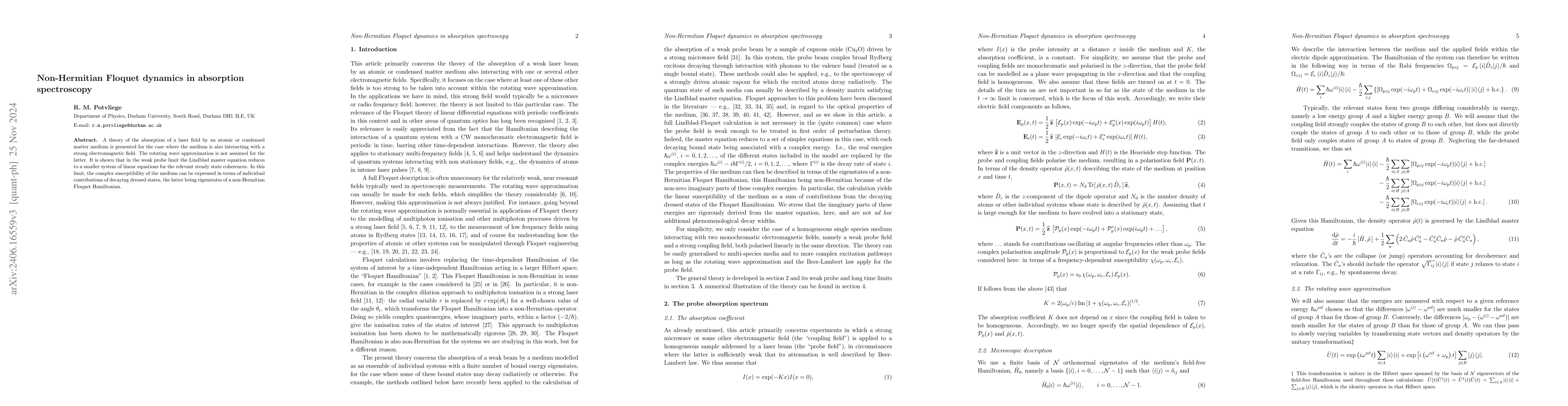 Thumbnail for Non-Hermitian Floquet dynamics in absorption spectroscopy