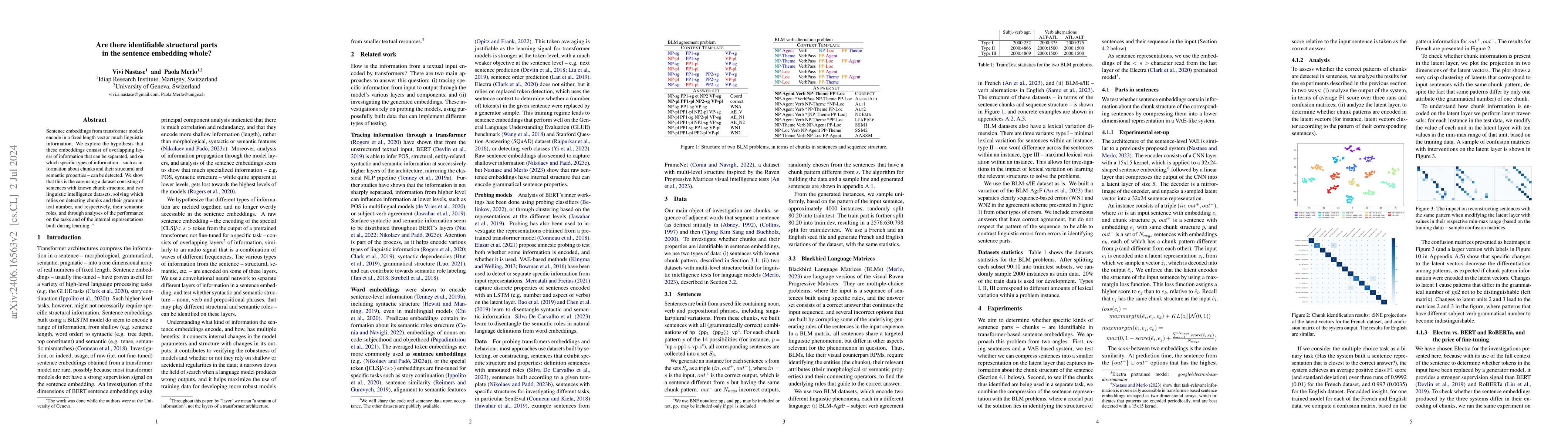 Thumbnail for Are there identifiable structural parts in the sentence embedding whole?