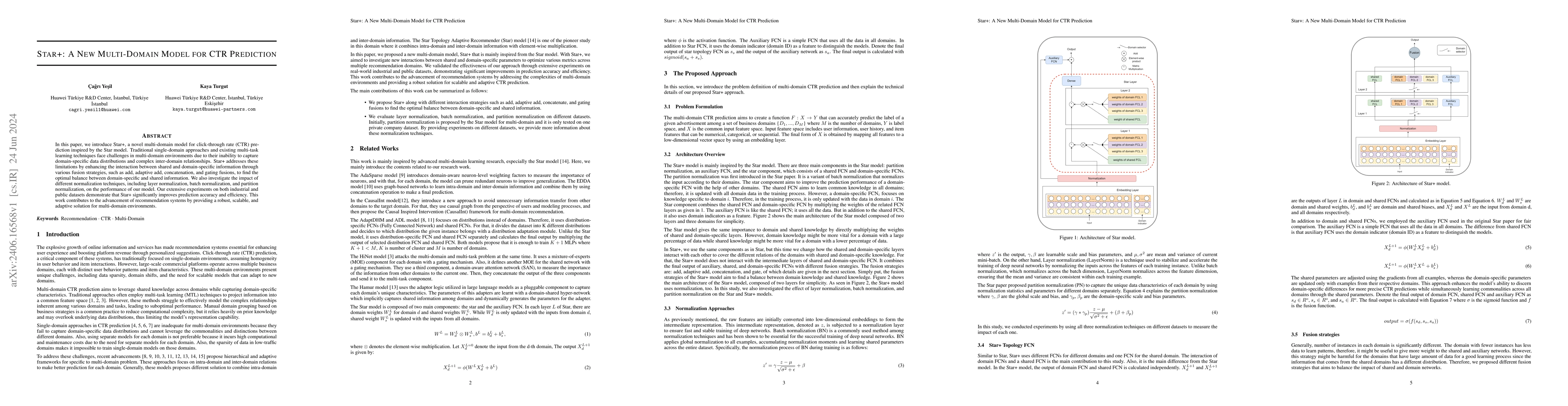 Thumbnail for Star+: A New Multi-Domain Model for CTR Prediction