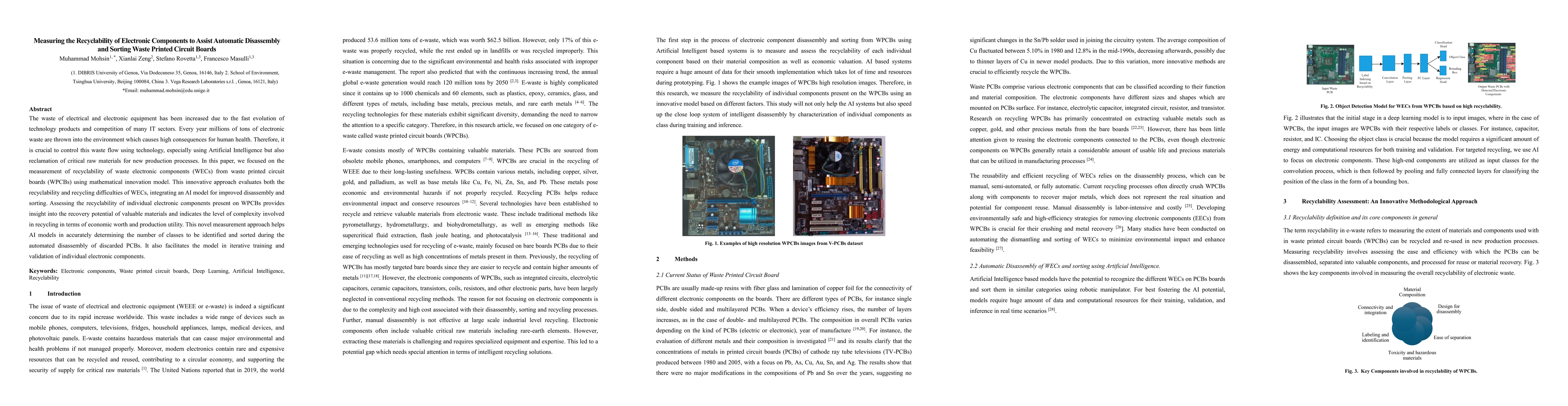 Thumbnail for Measuring the Recyclability of Electronic Components to Assist Automatic
  Disassembly and Sorting Waste Printed Circuit Boards