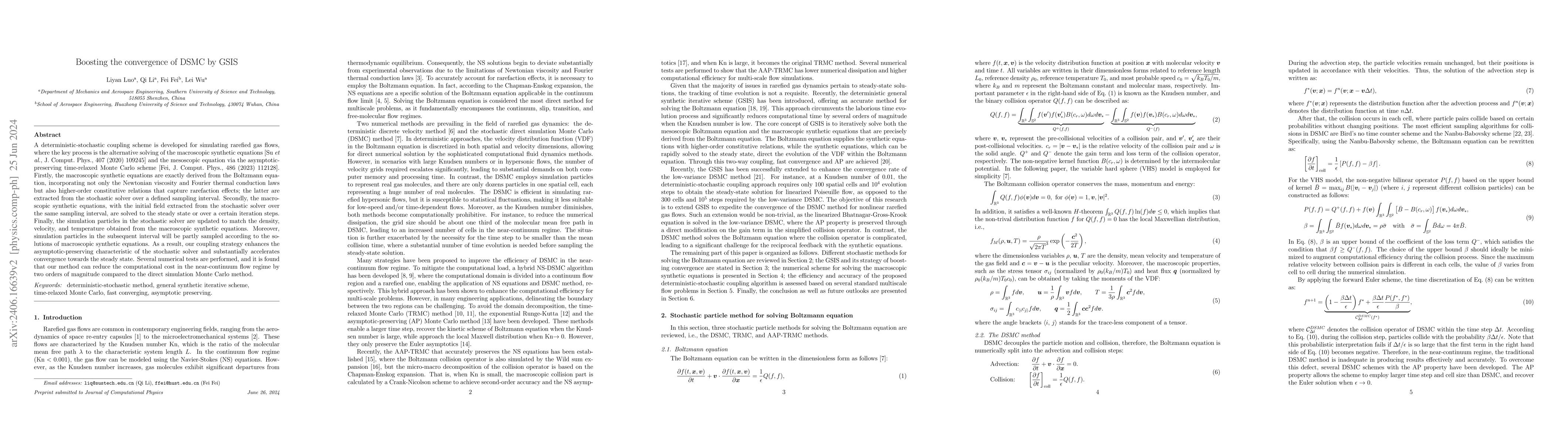 Thumbnail for Boosting the convergence of DSMC by GSIS