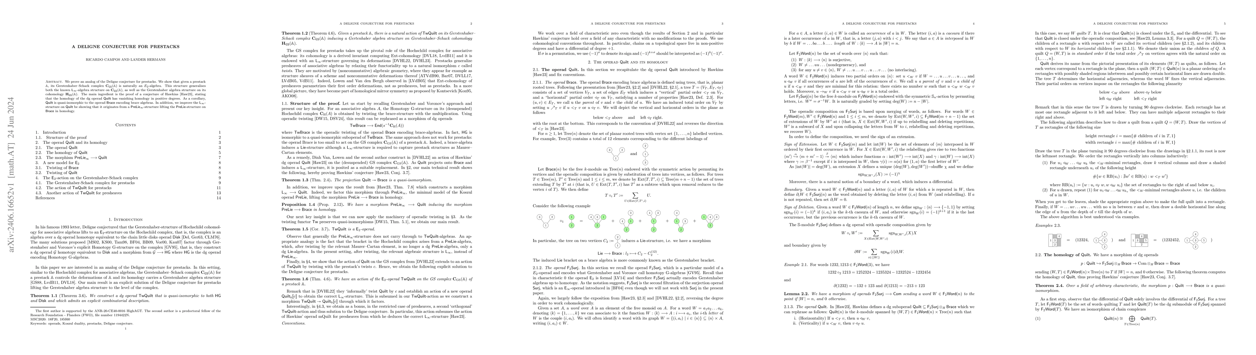 Thumbnail for A Deligne conjecture for prestacks