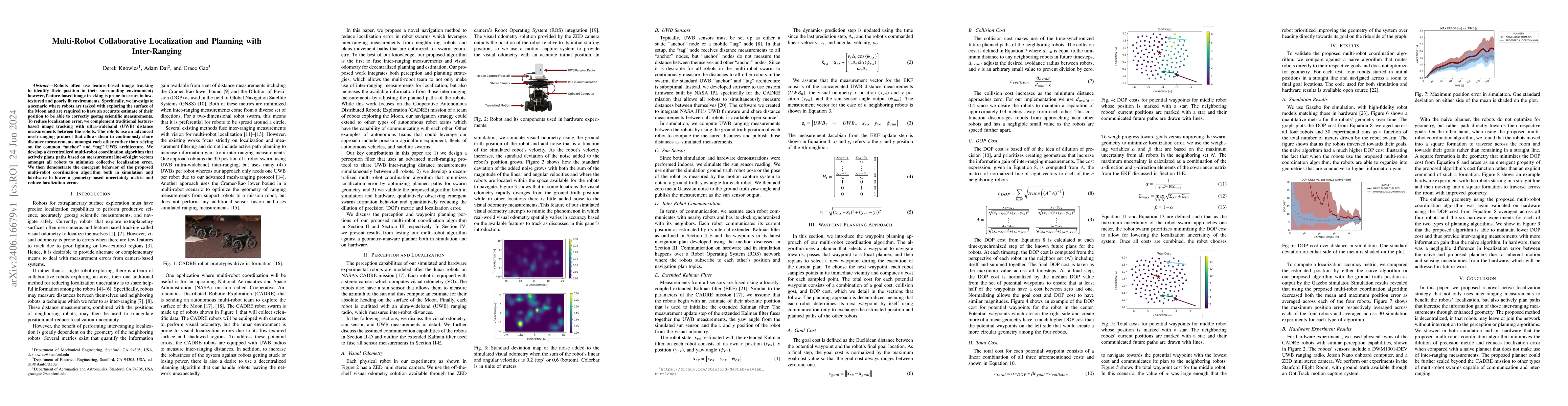 Thumbnail for Multi-Robot Collaborative Localization and Planning with Inter-Ranging