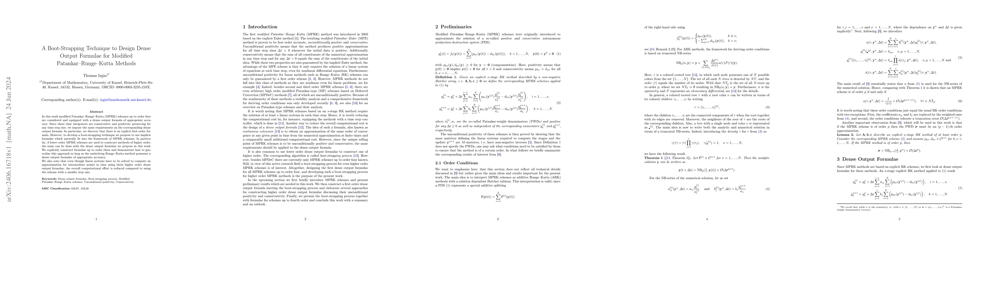 Thumbnail for A Boot-Strapping Technique to Design Dense Output Formulae for Modified
  Patankar-Runge-Kutta Methods