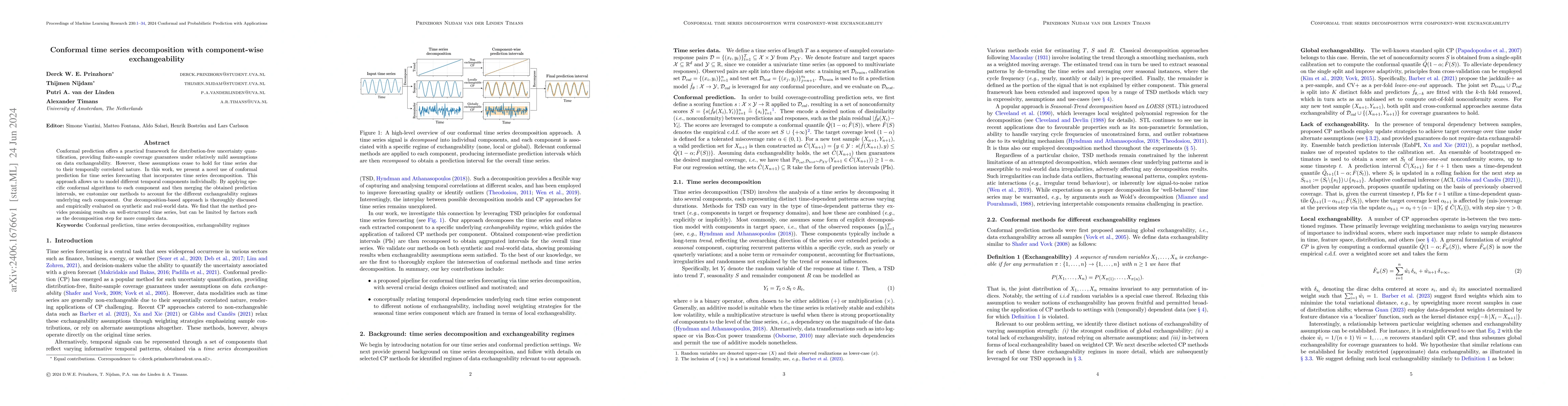 Thumbnail for Conformal time series decomposition with component-wise exchangeability