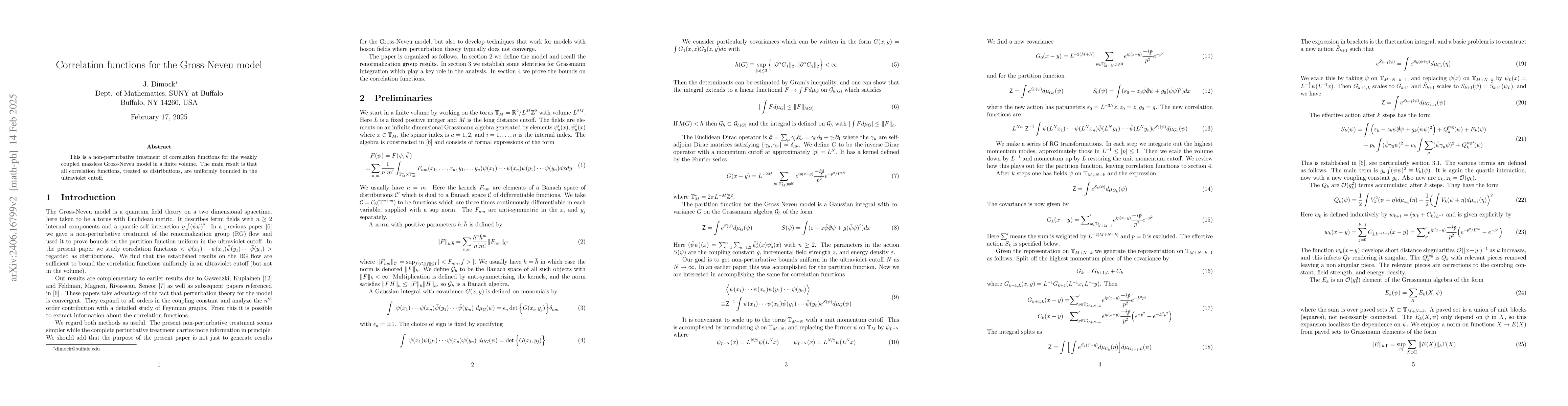 Thumbnail for Correlation functions for the Gross-Neveu model