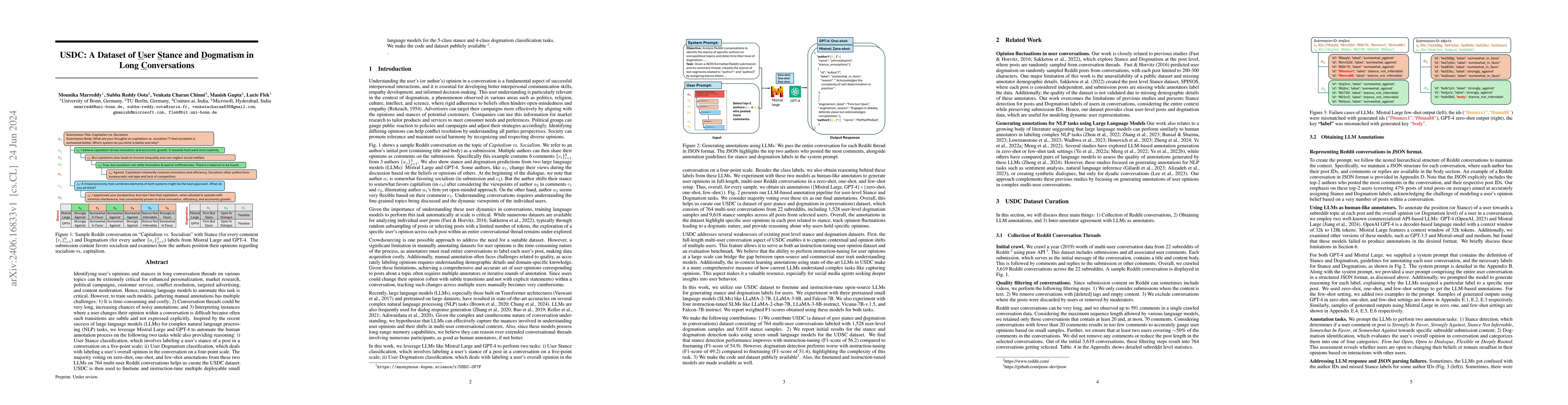 Thumbnail for USDC: A Dataset of $\underline{U}$ser $\underline{S}$tance and
  $\underline{D}$ogmatism in Long $\underline{C}$onversations