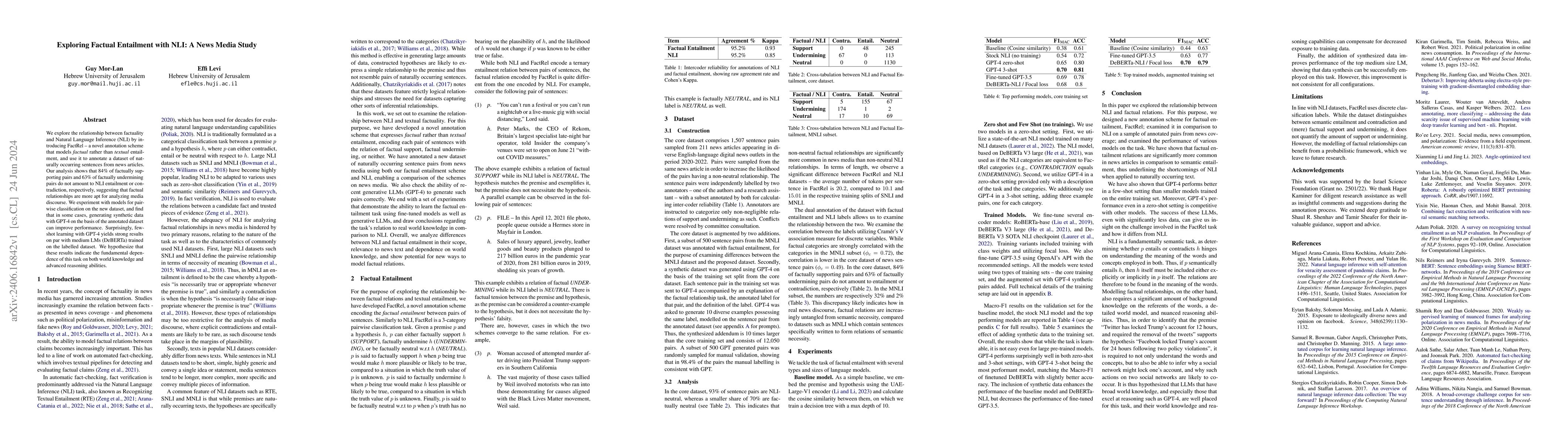 Thumbnail for Exploring Factual Entailment with NLI: A News Media Study