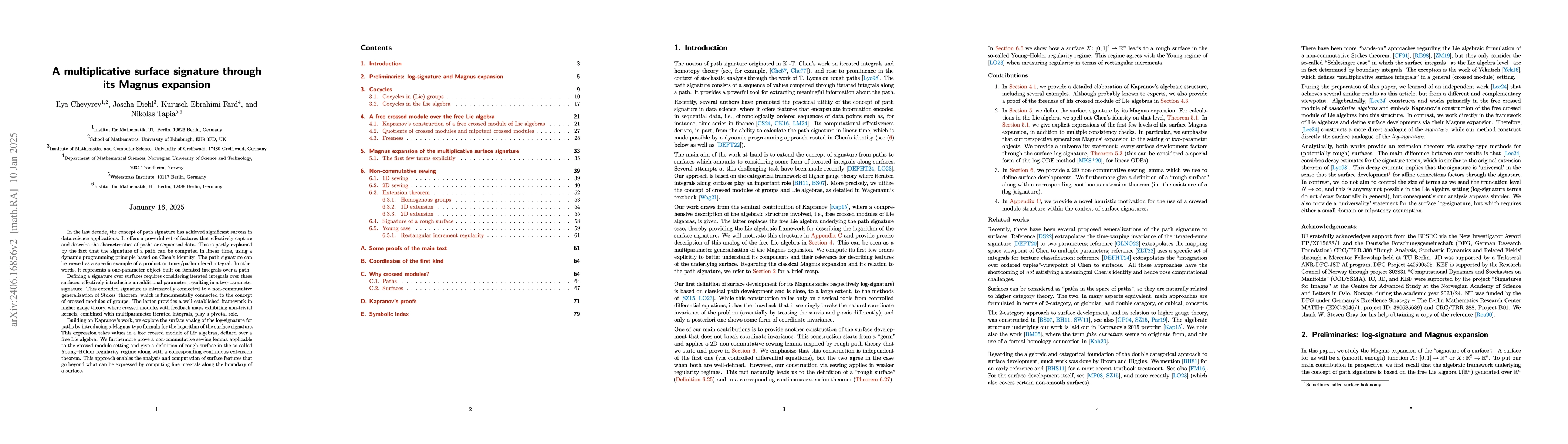 Thumbnail for A multiplicative surface signature through its Magnus expansion
