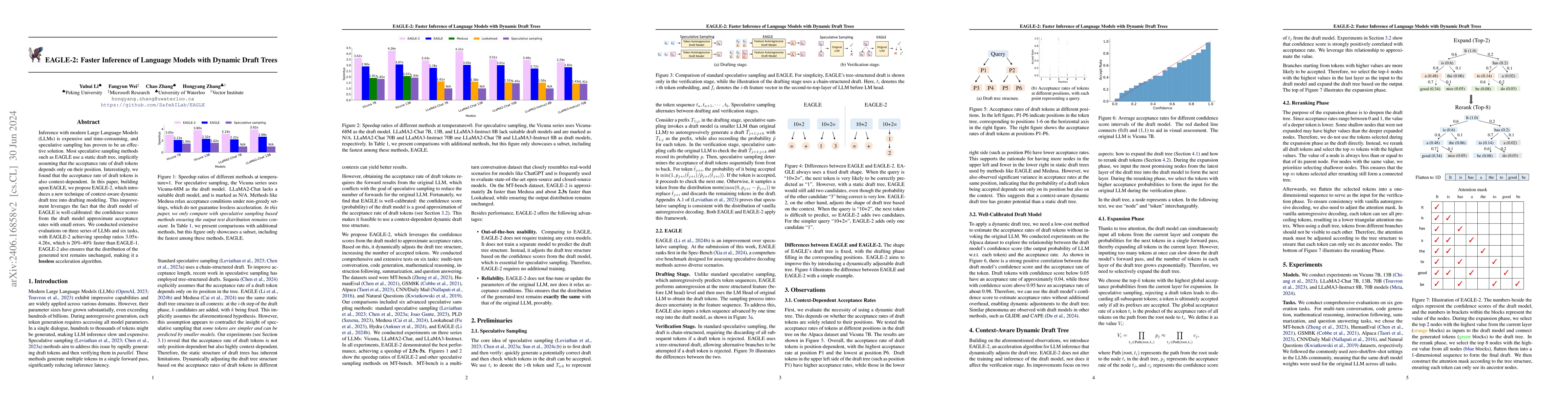 Thumbnail for EAGLE-2: Faster Inference of Language Models with Dynamic Draft Trees