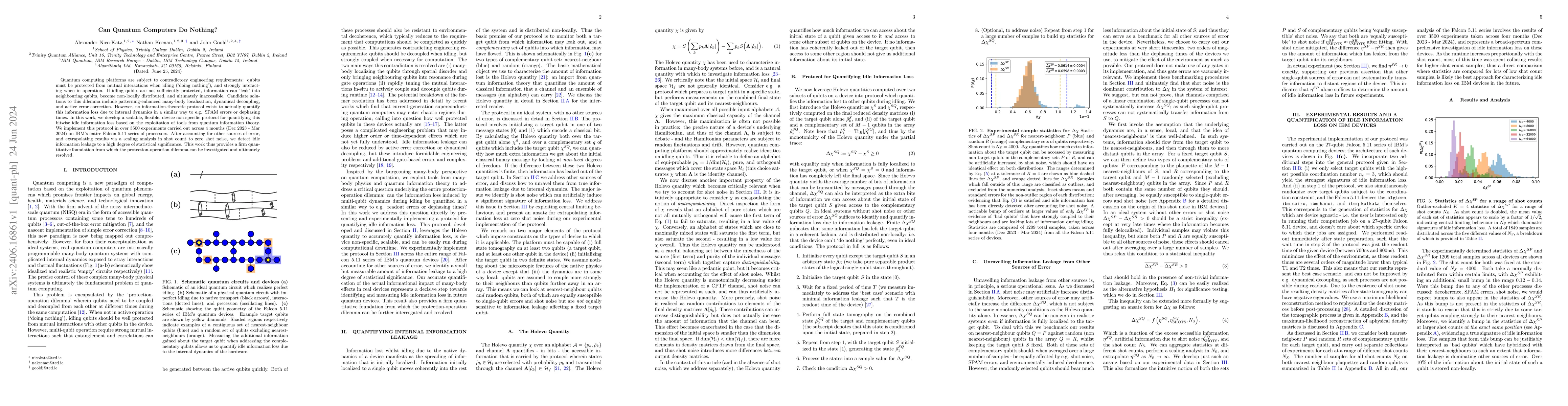 Thumbnail for Can Quantum Computers Do Nothing?