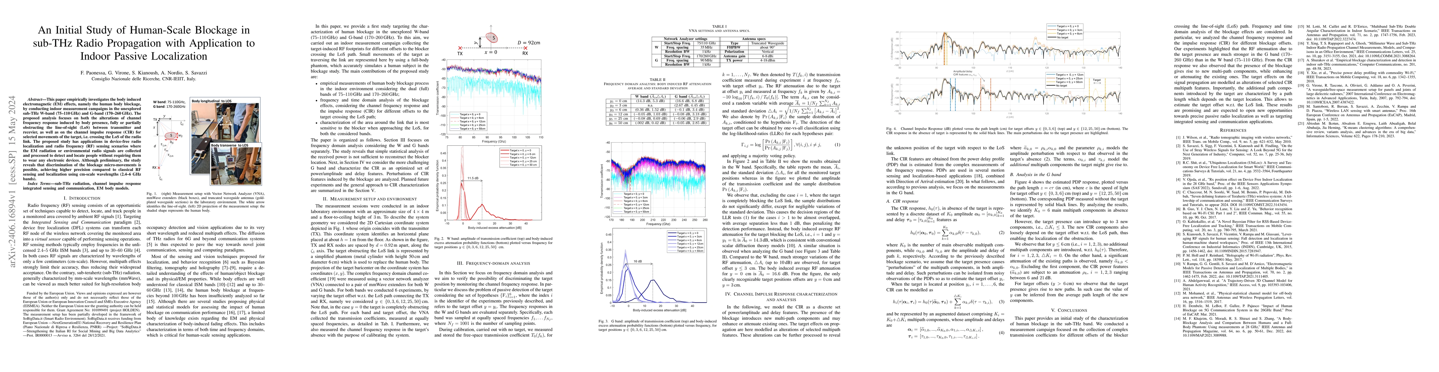 Thumbnail for An Initial Study of Human-Scale Blockage in sub-THz Radio Propagation
  with Application to Indoor Passive Localization