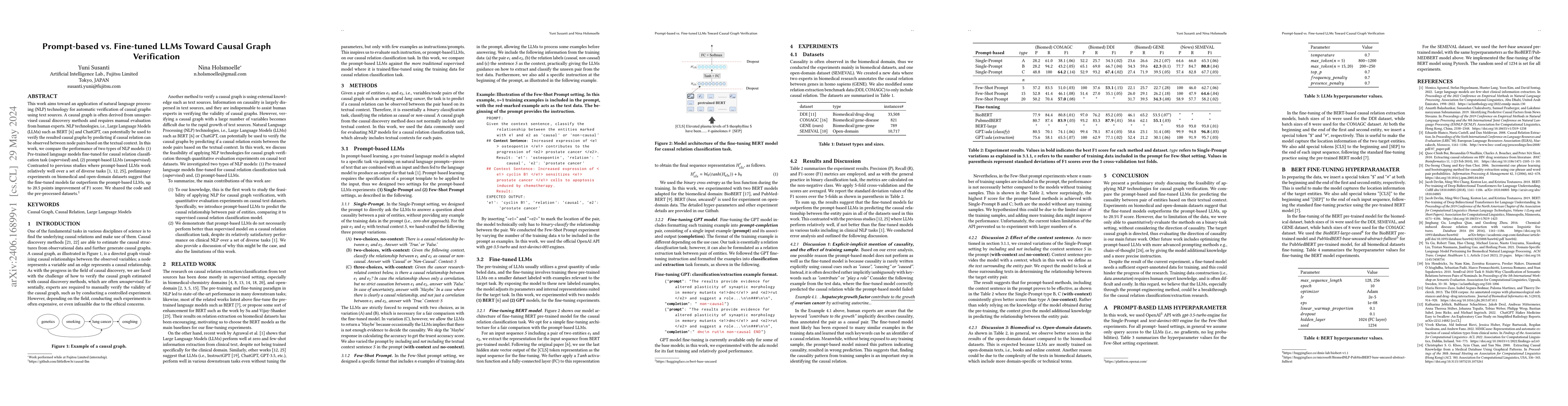 Thumbnail for Prompt-based vs. Fine-tuned LLMs Toward Causal Graph Verification