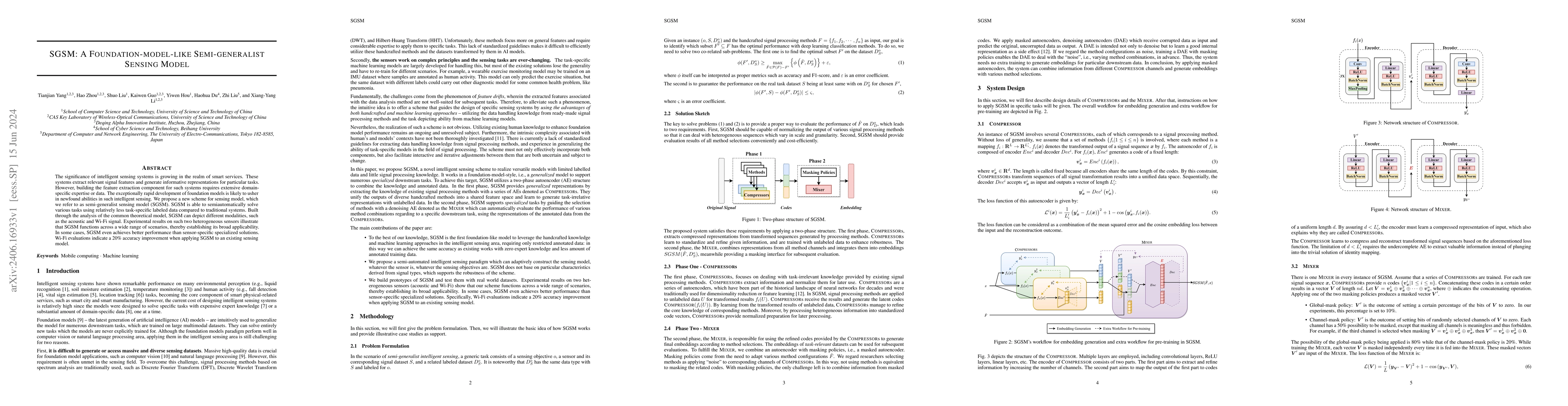 Thumbnail for SGSM: A Foundation-model-like Semi-generalist Sensing Model