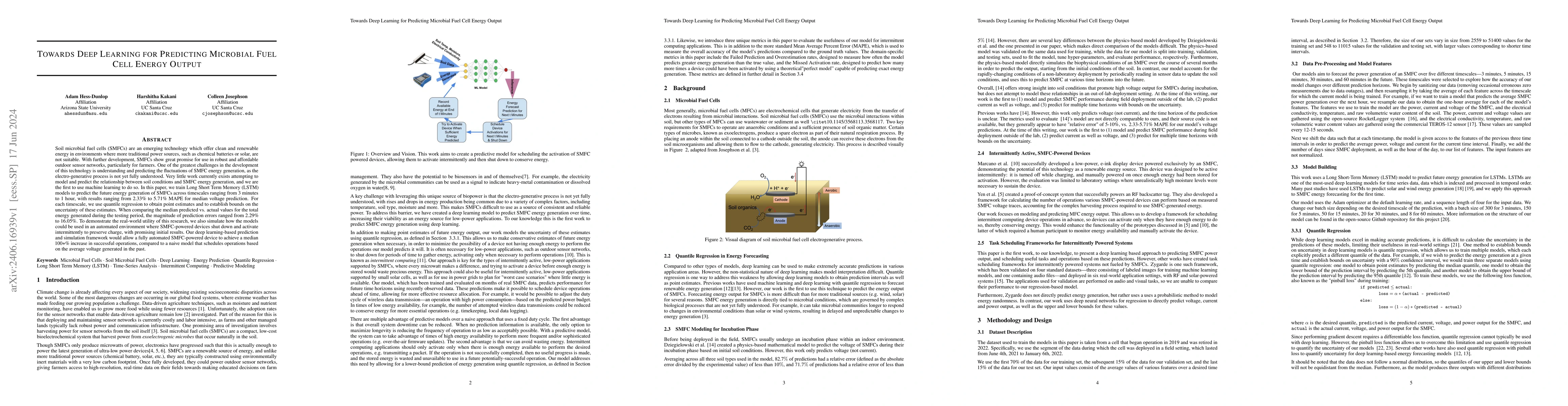 Thumbnail for Towards Deep Learning for Predicting Microbial Fuel Cell Energy Output