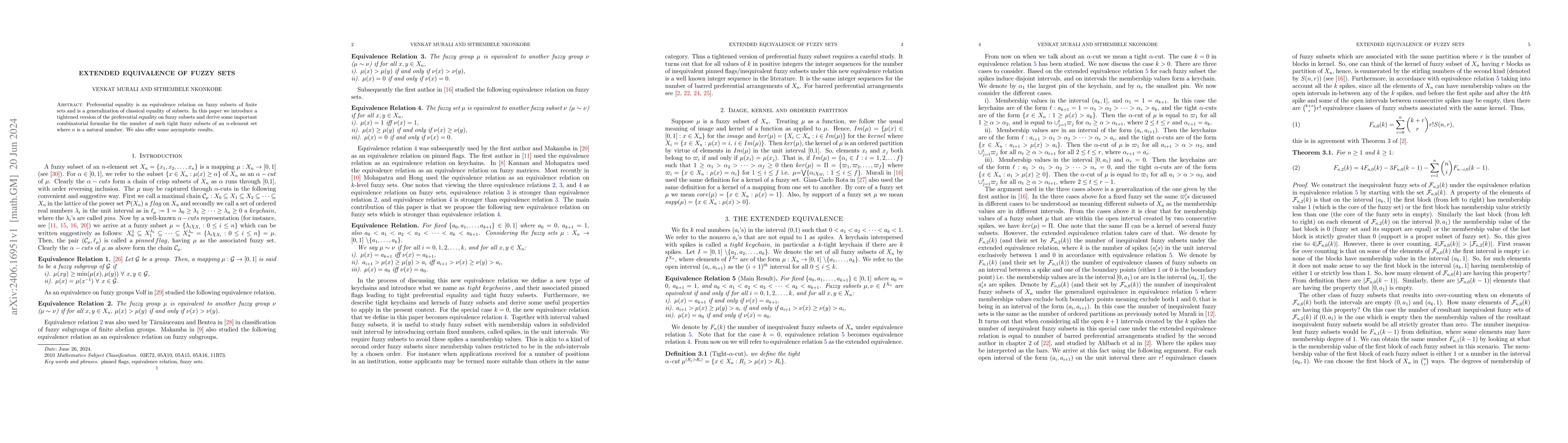 Thumbnail for Extended Equivalence of Fuzzy Sets
