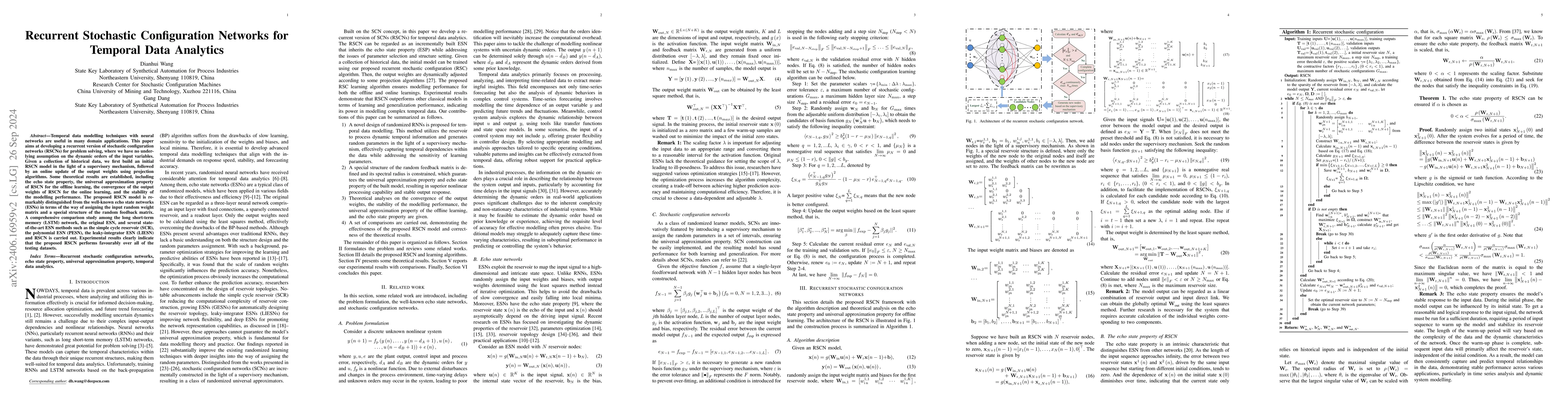 Thumbnail for Recurrent Stochastic Configuration Networks for Temporal Data Analytics