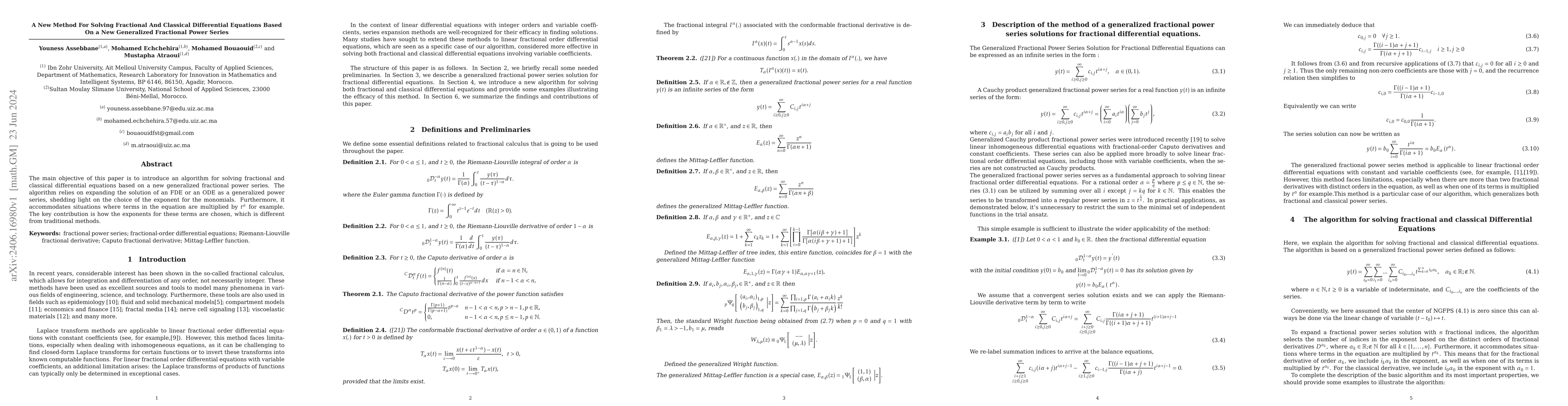 Thumbnail for A New Method For Solving Fractional And Classical Differential Equations
  Based On a New Generalized Fractional Power Series