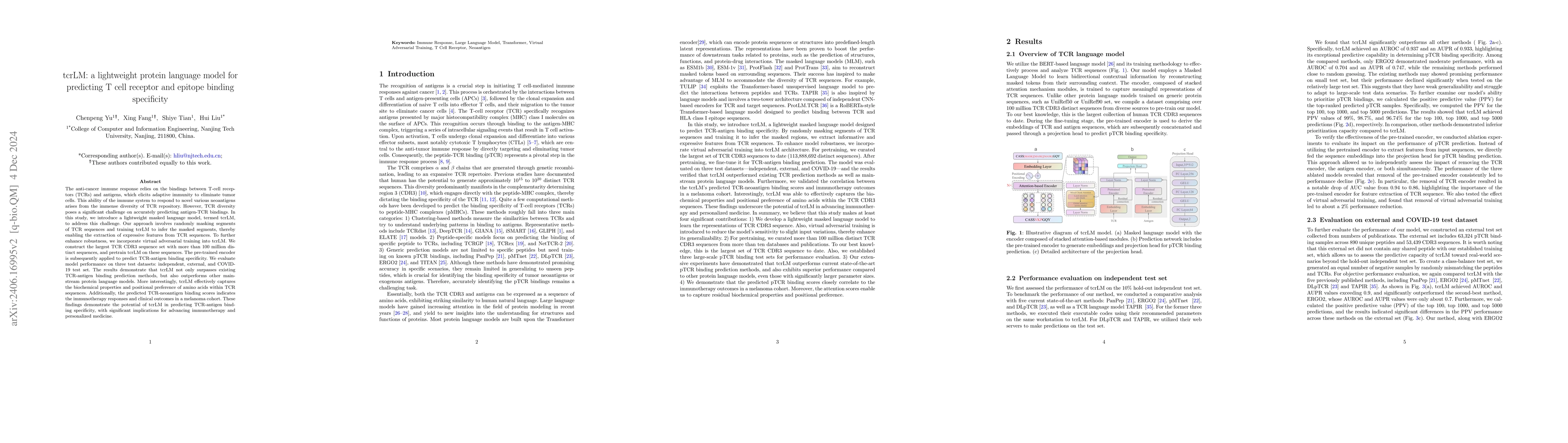 Thumbnail for A large language model for predicting T cell receptor-antigen binding
  specificity