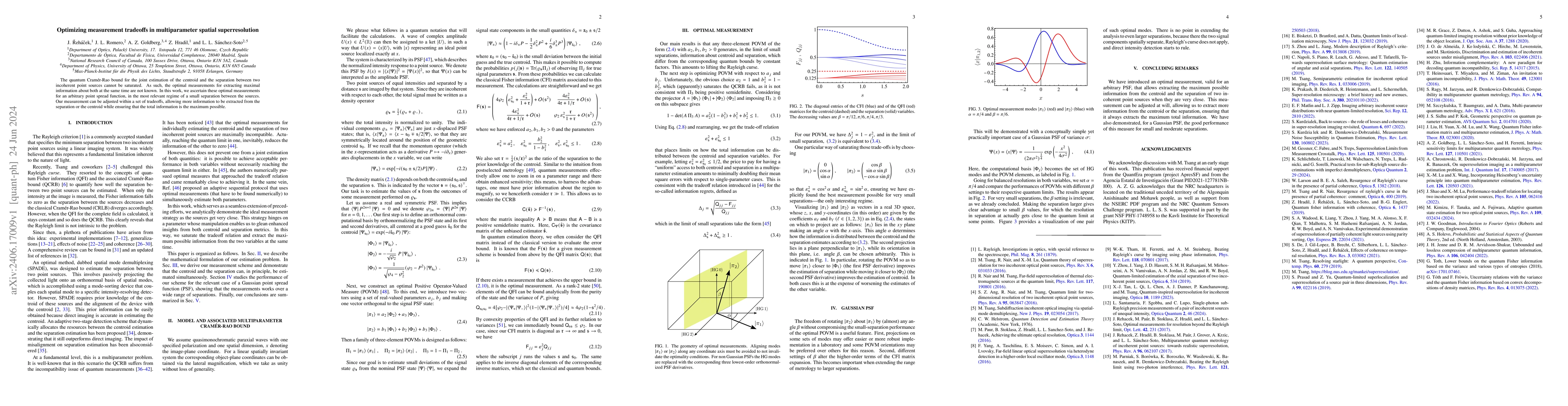 Thumbnail for Optimizing measurement tradeoffs in multiparameter spatial
  superresolution