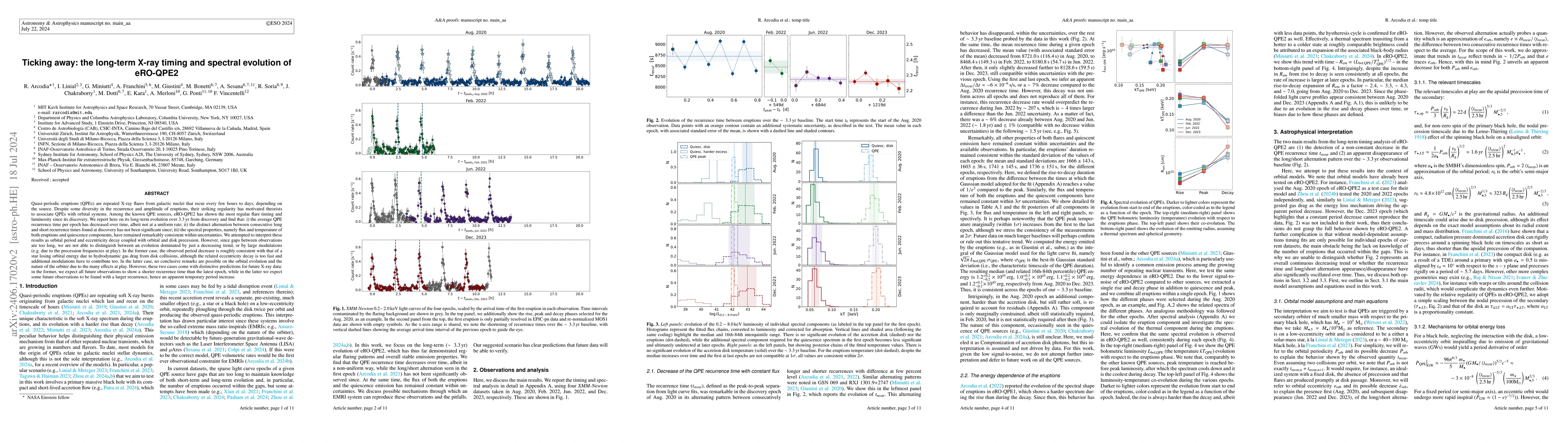 Thumbnail for Ticking away: the long-term X-ray timing and spectral evolution of
  eRO-QPE2