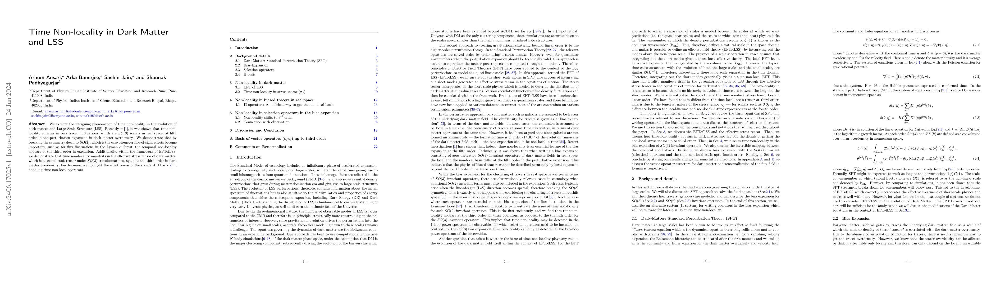 Thumbnail for Time Non-locality in Dark Matter and LSS