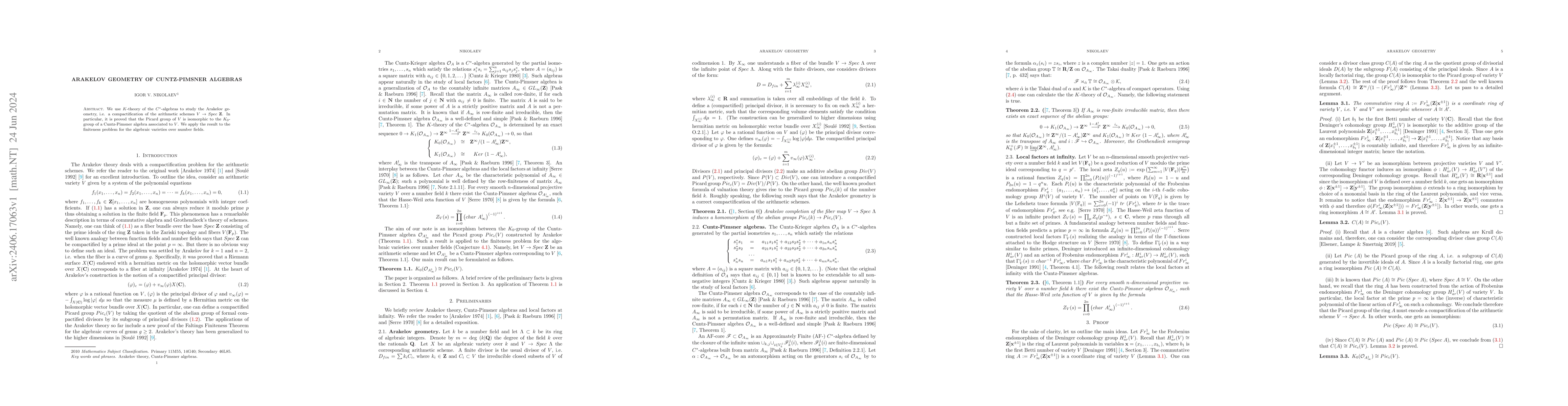 Thumbnail for Arakelov geometry of Cuntz-Pimsner algebras