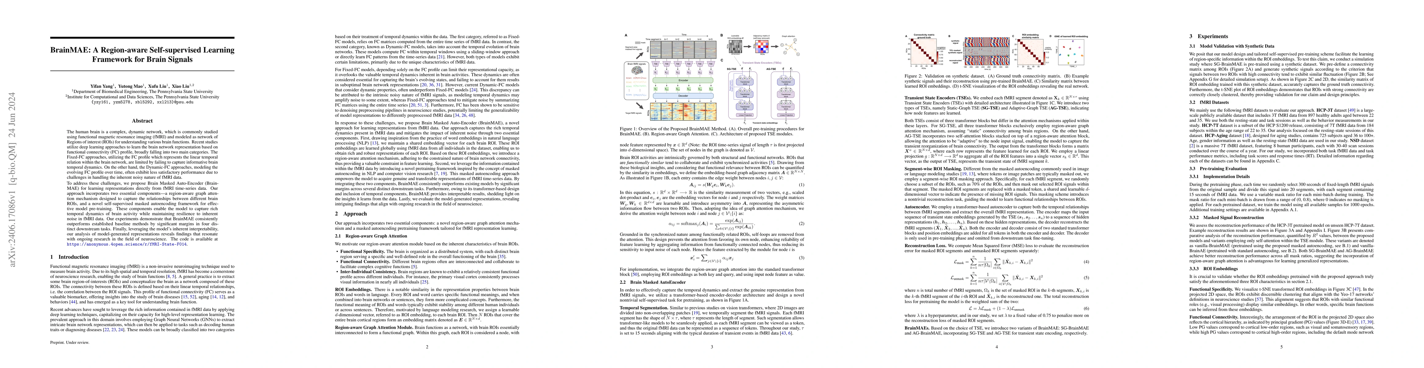 Thumbnail for BrainMAE: A Region-aware Self-supervised Learning Framework for Brain
  Signals