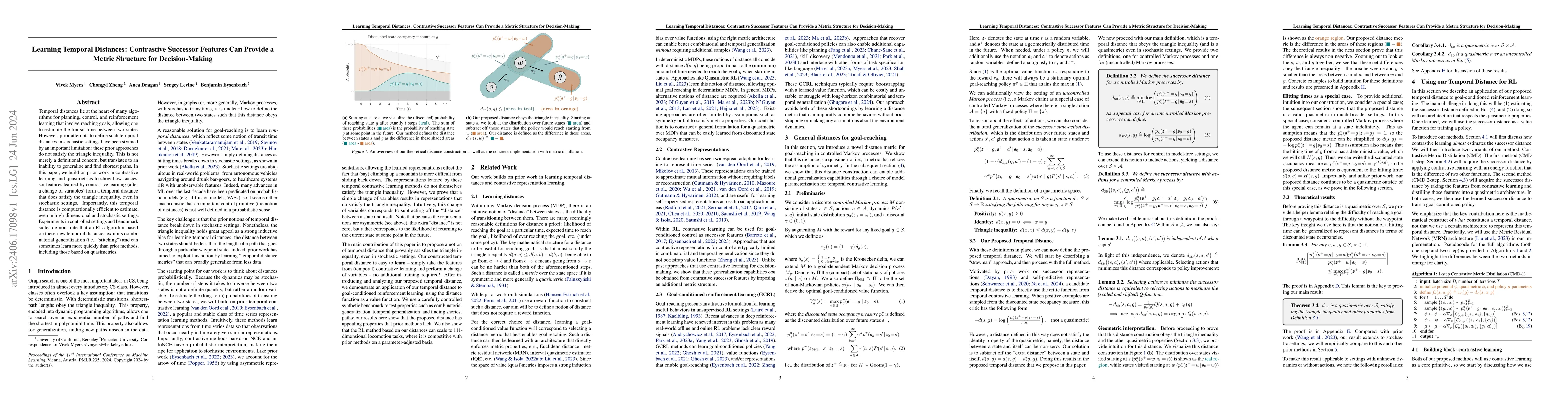 Thumbnail for Learning Temporal Distances: Contrastive Successor Features Can Provide
  a Metric Structure for Decision-Making