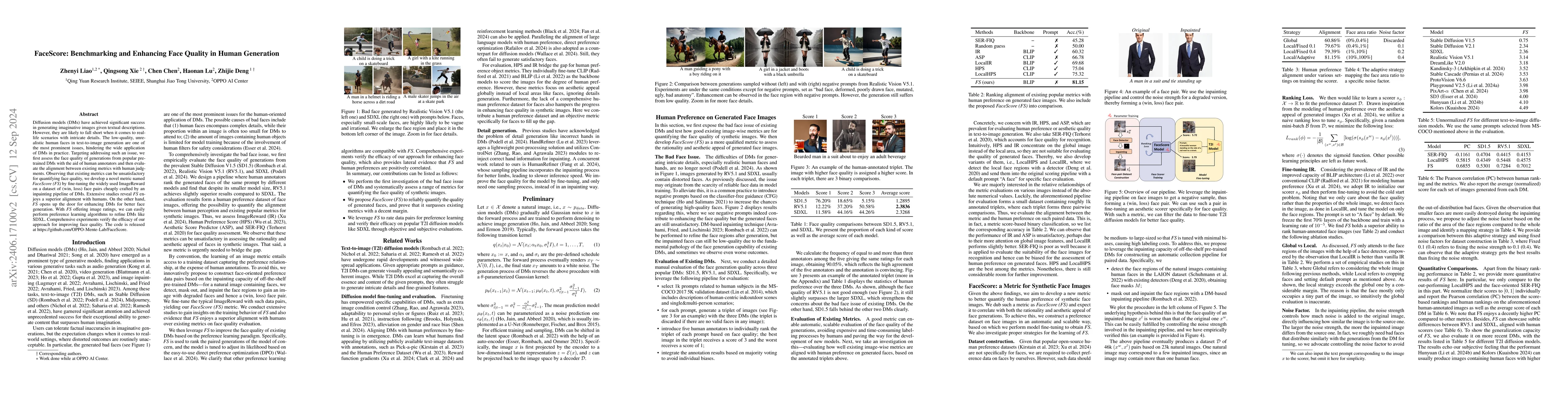 Thumbnail for Fine-tuning Diffusion Models for Enhancing Face Quality in Text-to-image
  Generation